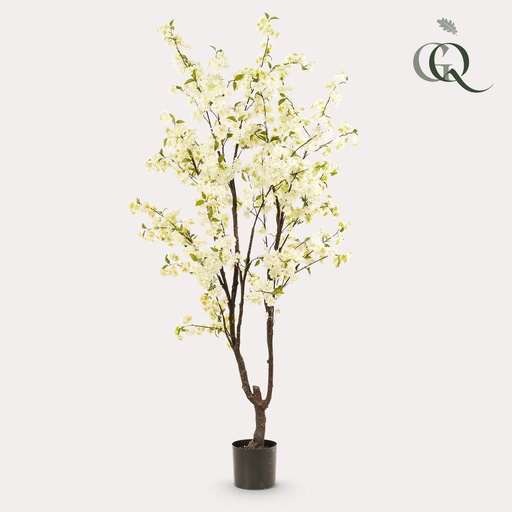 "Kunstplant - Prunus - Kersenbloesem - Wit - 210cm image"