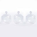 Weihnachtskugel Glas - Set von 3 - Transparent mit Haken - D10.5 H8 cm - Weihnachten