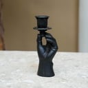 Kerzenhalter - Hand Schwarz - ↑ 20 cm