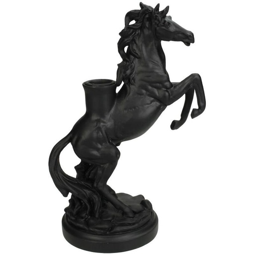 "Kerzenhalter - Pferd Schwarz - Höhe ca. 23 cm image"
