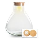 Flaschengarten mit LED-Korken - 32 cm hoch