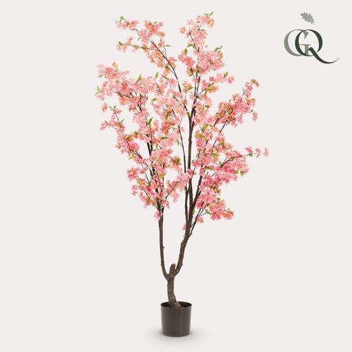 "Kunstpflanze - Prunus - Kirschblüte - Rosa - 210cm image"