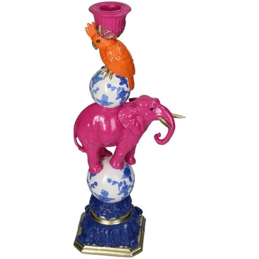 "Kerzenhalter - Rosa Elefant ↑ 30 cm image"