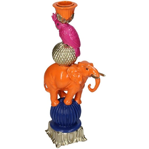 "Kandelaar - Oranje Olifant ↑ 26 cm image"