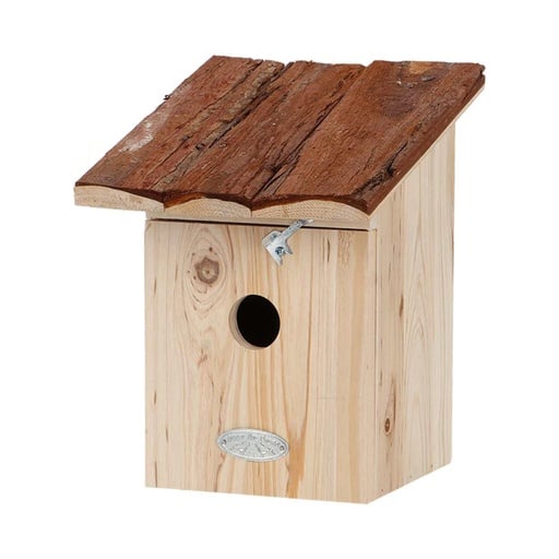 "Vogelhaus Kohlmeise - Nistkasten - Baumrindendach image"