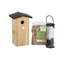 Kohlmeisen-Set - Vogelhaus und Vogelfutter - Gartenaccessoires
