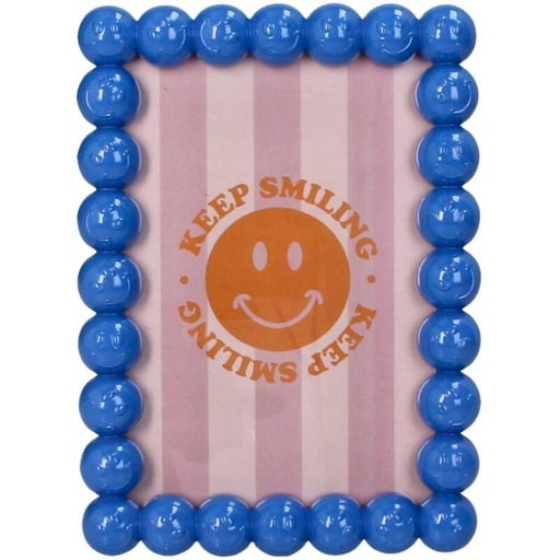 "Fotorahmen Smiley Polyresin Blau 10x15cm image"