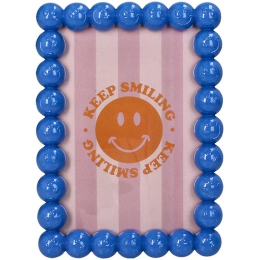 "Fotorahmen Smiley Polyresin Blau 10x15cm image"