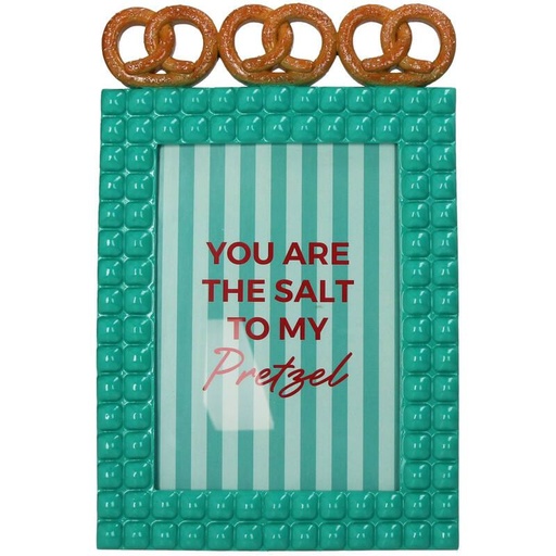 "Fotolijst Pretzel Polyresin Turquoise 13x18cm image"