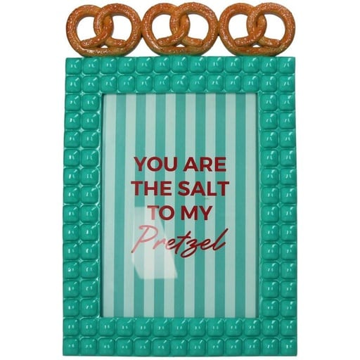 "Fotorahmen Pretzel Polyresin Türkis 13x18cm image"