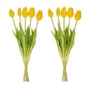 Tulpenstrauß Gelb - 10 Stück - 'Real Touch' Kunsttulpen - 42 cm (gelb)