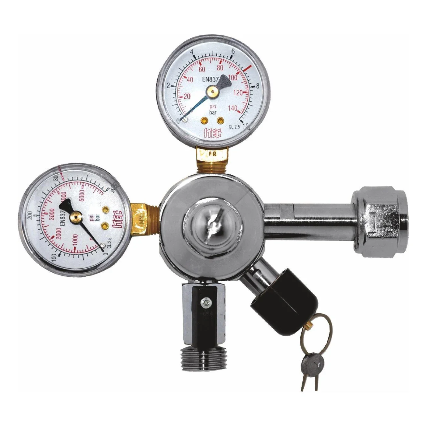 CO2-Druckminderer für AFG, 7 bar, 1-leitig, Gewinde 1/2