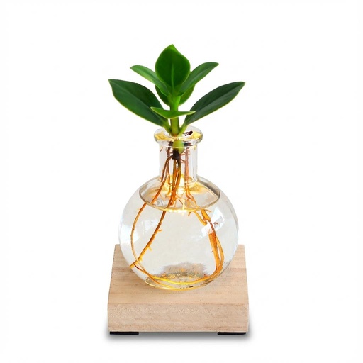 "Glowplant - Clusia in einer Vase mit einer Lampe image"