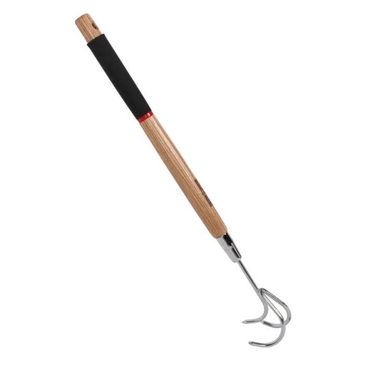 "Handkrabber - Verzinkt - Essenhouten steel - Soft grip image"