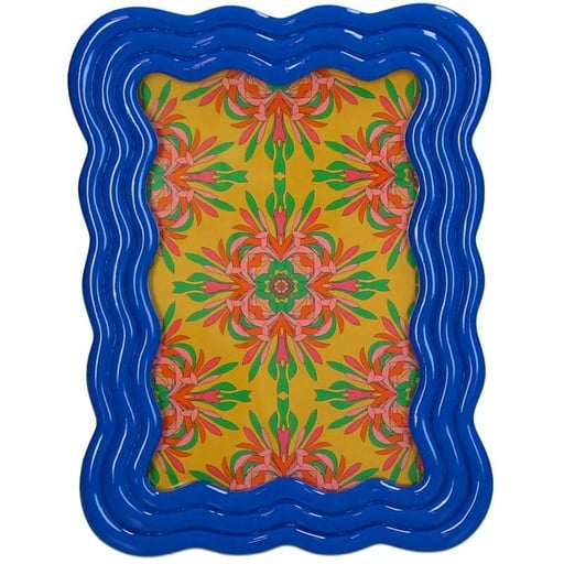 "Fotorahmen Gebogen Polyresin - Blau image"