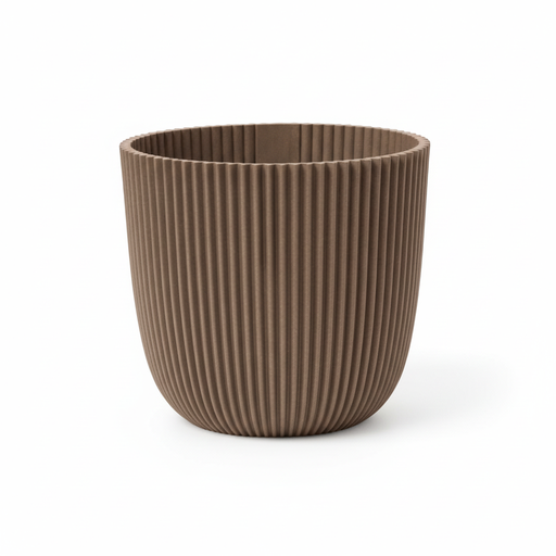 "Capi Pot Nature Groove Made With Warm Taupe  - D17cm image"