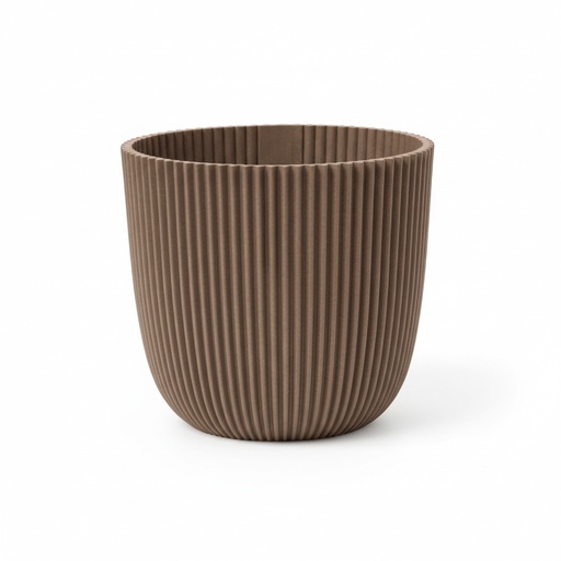 "Capi Pot Nature Groove Made With Warm Taupe - D17cm image"