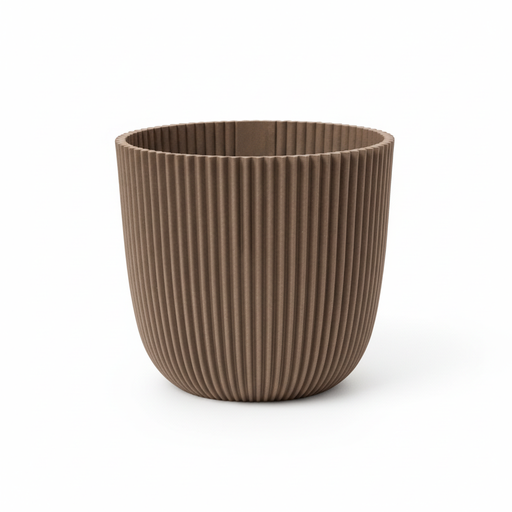 "Capi Pot Nature Groove Made With Warm Taupe  - D22cm image"
