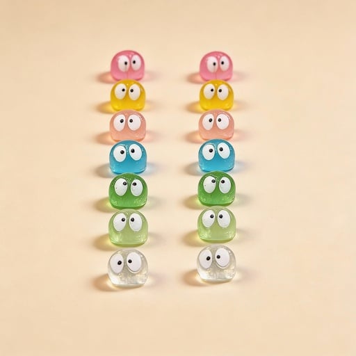 "Glow in the dark - Minis - Multi - ↑ 1 cm - 14 Stück image"