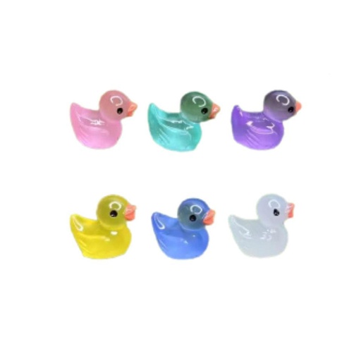 "Glow in the dark - Enten - Multi - Höhe ca. 2 cm - 7 Stück image"