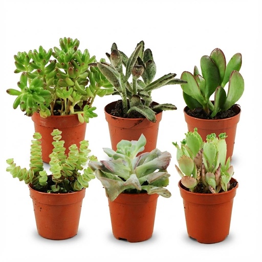 "Mini Sukkulenten Mix - 6 Stück - Ø 5,5 cm - Höhe: 5-10 cm image"