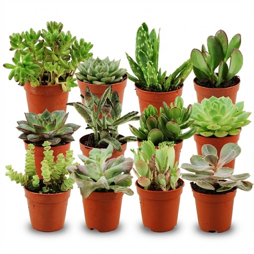 "Mini Sukkulenten Mix - 12 Stück - Ø 5,5 cm - Höhe: 5-10 cm image"