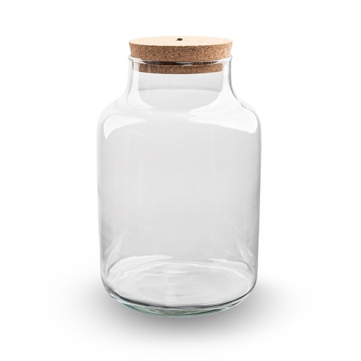 "Terrarium fles met verlichting - Milky - Ø 21 cm ↑ 30 cm image"