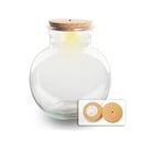 Terrarium fles (met) verlichting - Teddy - Ø 25 cm ↑ 26,5 cm - Met LED-kurk