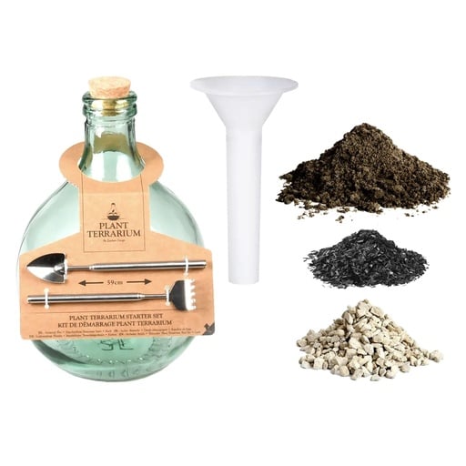 "DIY Plant Terrarium Set 5L - Maak je eigen gesloten ecosysteem | In giftbox image"