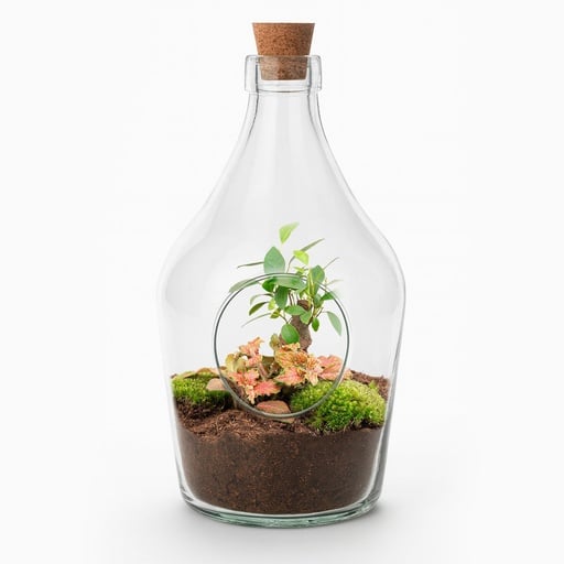 "Open terrarium John - Bonsai & Ruby Lime  ↑ 30 cm image"