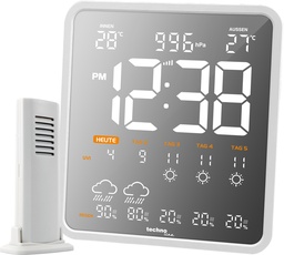 WD3035 WLAN-Wetterstation mit App (Smart Life) – 4-Tage-Wettervorhersage, Außensensor,