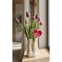 Tulip Touch - Tulpen-Set - Kunsttulpen mit Mehrfachauslauf-Vase - Kunstblumen