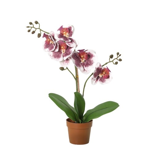 "Kunstpflanze Phalaenopsis-Orchidee violett-weiß - 41 cm image"