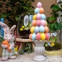 Osterei Baum Dekoration - Glitzer Pastell Eier - ↑ 40 cm