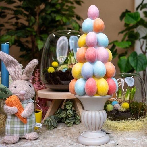 "Osterei Baum Dekoration - Glitzer Pastell Eier - ↑ 40 cm image"