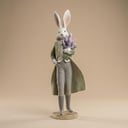 Osterhase Figur - Hasen Gentleman mit Blumen - ↑ 51 cm