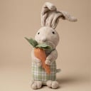 Osterhase Dekoration - Beschwerter Plüschhase mit Karotte - ↑ 30 cm