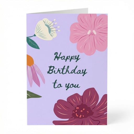 "Grußkarte "Happy Birthday" - A6 Klappkarte - Mit persönlicher Nachricht image"