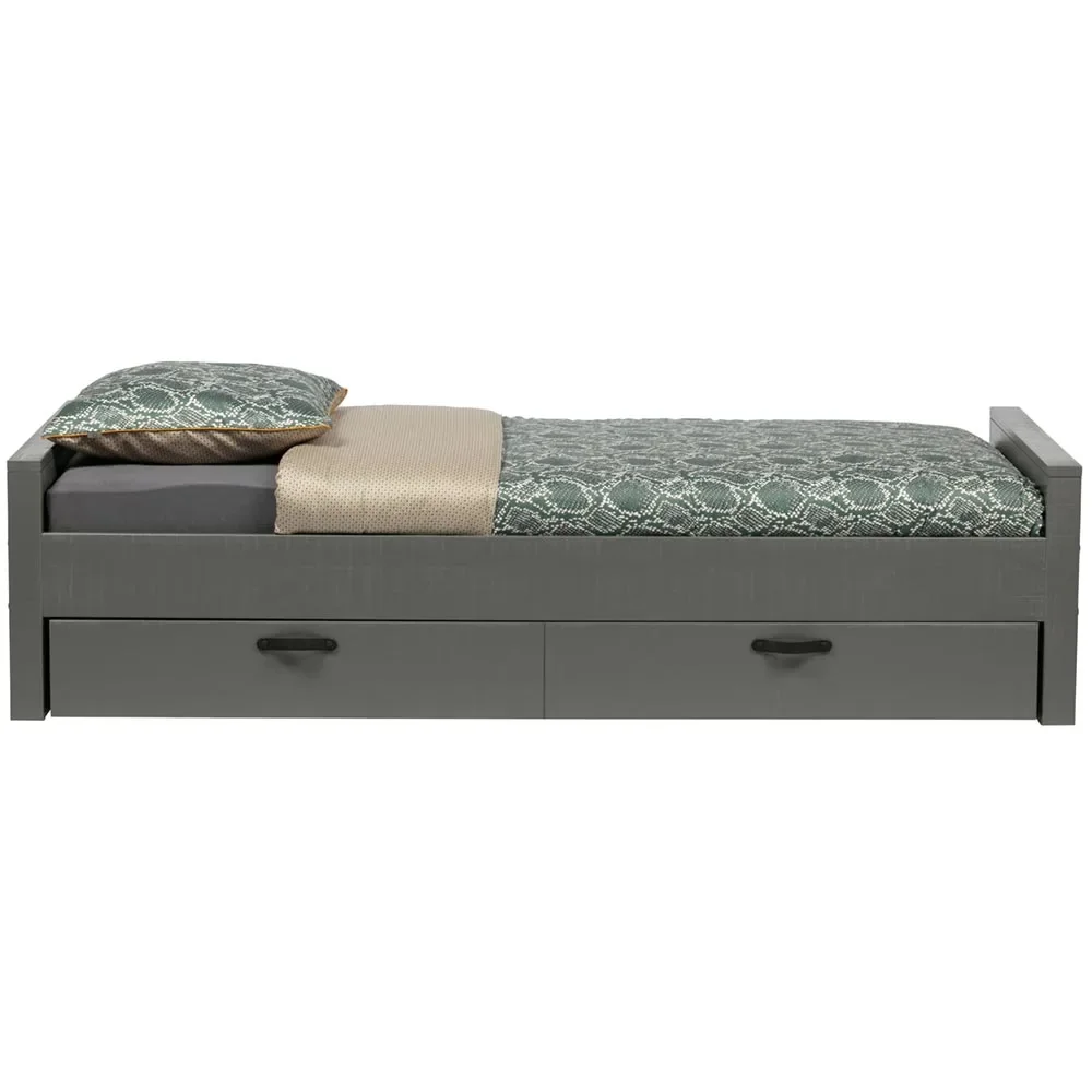 "Woood Kinder Einzelbett Morris lehmgrau grau image"