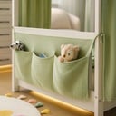 Alavya Home Babybett Betttasche Musselin Bio-Baumwolle - Khaki
