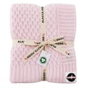 Alavya Home Babydecke 75x100 cm GOTS Bio-Baumwolle - Rosa