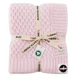 Alavya Home Babydecke 75x100 cm GOTS Bio-Baumwolle - Rosa