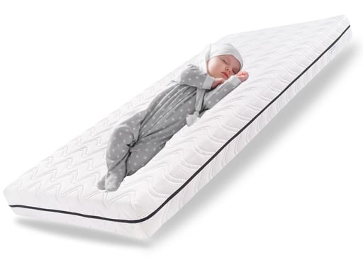 "Alavya Home Babymatratze 60 x 120 cm COZY Optional mit Bettlaken Kaltschaummatratze 120x60 Weiß - ohne Spannbettlaken image"