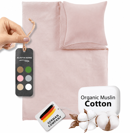 "Alavya Home Kinderbettwäsche 135x200 cm Baumwolle - 2er-Set, Pink image"