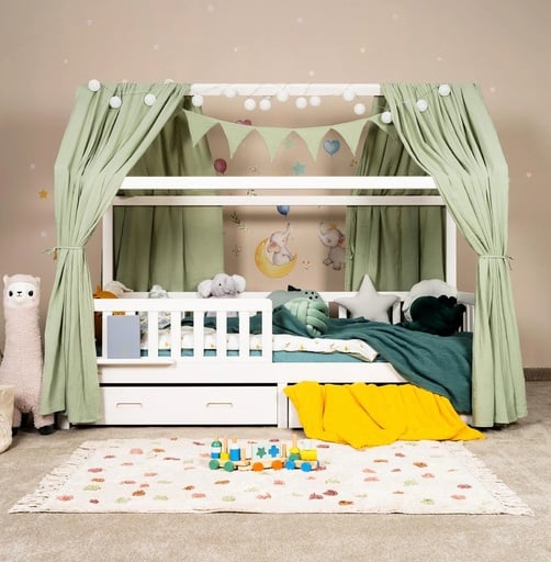"Alavya Home Dekoset aus 100% Bio-Musselin Baumwolle | GOTS zertifiziert | 125x350cm Khaki image"