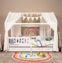 Alavya Home Dekoset aus 100% Bio-Musselin Baumwolle | GOTS zertifiziert | 125x350cm Weiß