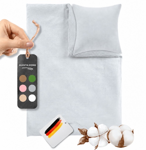 "Alavya Home Kinderbettwäsche 135x100 cm Baumwolle - 2er-Set, Weiß image"