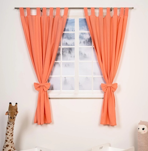 "Alavya Home Vorhänge Schlaufen 100x150 cm Baumwolle - 2er-Set, Rosa image"