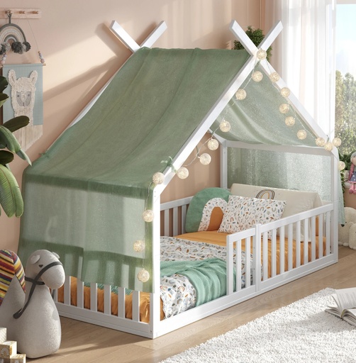 "Alavya Home Bodenbett DREAM 80x160 cm Buche - Khaki image"