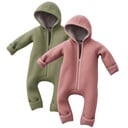 Alavya Home Walkoverall Bio-Schurwolle - Rosa + Khaki - 2er Set 62/68